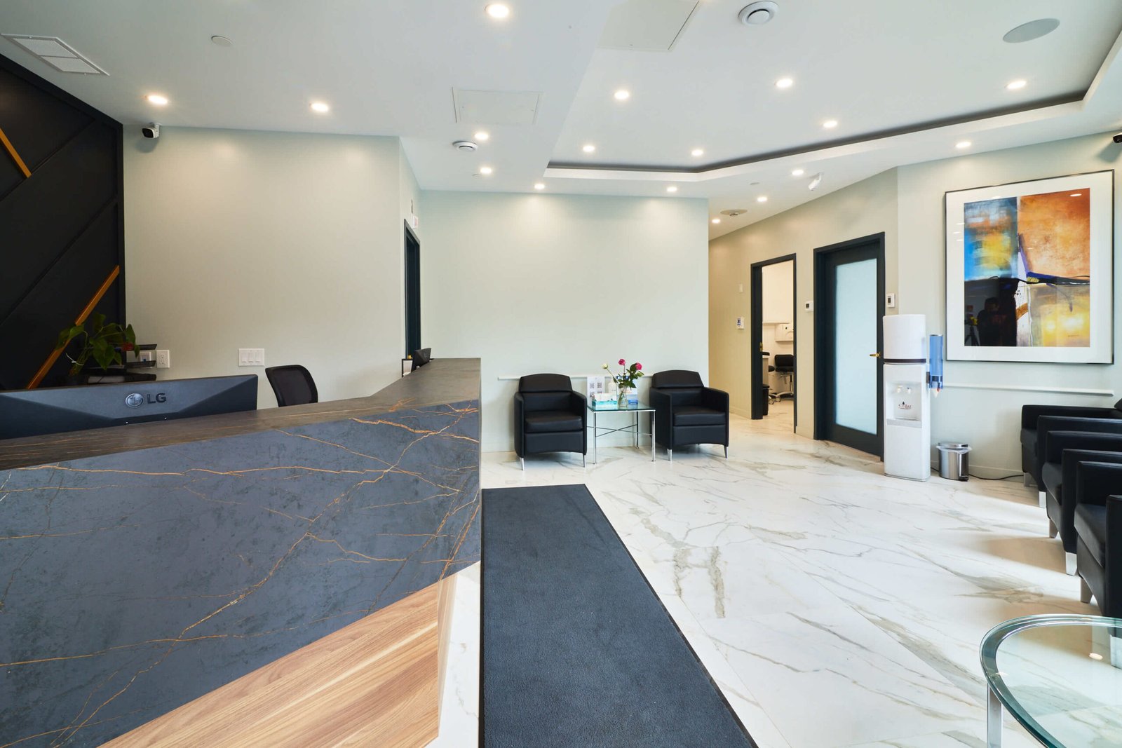 Reception area at Yonge & Front Dental in downtown Toronto